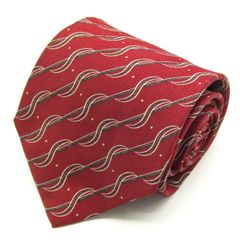 アルマーニコレッツォーニ ブランド ネクタイ ストライプ柄 ドット シルク イタリア製 PO メンズ レッド ARMANI COLLEZIONI 【中古】