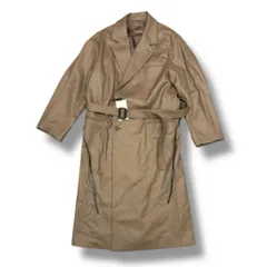 未使用 stein(ssstein) OVERSIZED MAXI-LENGTH DOUBLE BREASTED COAT オーバーサイズマキシレングスダブルブレステッドコート ノッチドラペル メルトン シュタイン ST.905 ダークグレージュ L