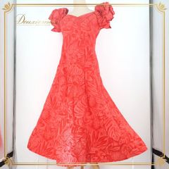☆新品Hula Hawaii フラダンス ワンピース 衣装 ピンク×ホワイト柄