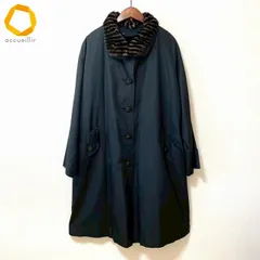 #wnc レリアン Leilian コート 11 黒 シルク ステンカラーコート ミンクファー付き ラムファーライナー付き レディース [978485]