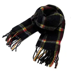 ドレイクス DRAKE'S トゥモローランド タータンチェック ウール マフラー ストール グレー スコットランド製