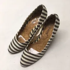 送料込み★padourouge★ボーダー柄パンプス　レディースパンプス★LLサイズ★約24.5 p#50714s36