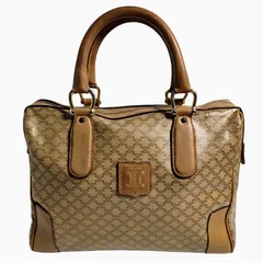 【USED中古品】CELINE セリーヌ マカダム PVC カーフ レザー ハンドバッグ レディース トリオンフ 正規品 フォロー割