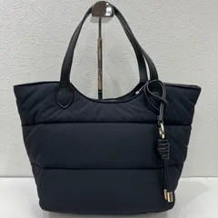 7492　TREASURE TOPKAPI　 トレジャートプカピ　ハンドバッグ　 ナイロン　レザー　キルティング　 ブラック系　黒　チャーム　レディース