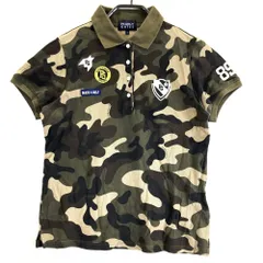 サイズ：1 PEARLY GATES パーリーゲイツ  半袖ポロシャツ カモフラ柄 カーキ系 [240101560038] ゴルフウェア レディース ストスト