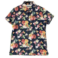 サイズ：M ADIDAS GOLF アディダスゴルフ ; N65975 半袖ポロシャツ 花柄 ネイビー系 [240101568791] ゴルフウェア レディース ストスト