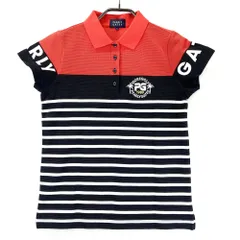 サイズ：0 PEARLY GATES パーリーゲイツ  半袖ポロシャツ ボーダー柄 ブラック系 [240101573201] ゴルフウェア レディース ストスト