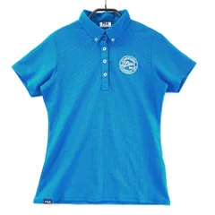 サイズ：L FILA GOLF フィラゴルフ  半袖ポロシャツ ボタンダウン  ブルー系 [240101575244] ゴルフウェア レディース ストスト