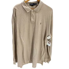 ポロバイラルフローレン Polo by RALPH LAUREN 90S ポニー刺繍 コットン 長袖 ポロシャツ カットソー ビックサイズ メンズ  XXL