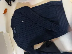 新品//ポロ ラルフローレン ケーブル編み ニット レディース ネイビー XS