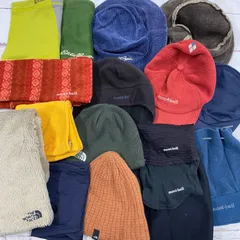 S370★ アウトドア系小物 おまとめ13点セット ニット帽 キャップ マフラー ネックウォーマー