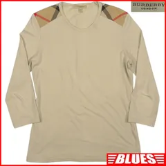 BURBERRY LONDON バーバリー Tシャツ ロンT カットソー L ベージュ ノバチェック 7分丈 シャツ_カットソーサイズL一覧←SEULB屋着古← TY4164