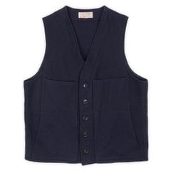 フィルソン FILSON 90s 90年代 マッキノー マッキーノ ウールベスト 定番 メルトン MADE IN USA アメリカ製 ヴィンテージ 古着 メンズ ベスト ジレ ダークネイビー / 濃紺 M-L相当【中古】