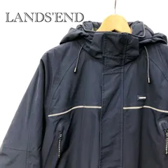 LANDS'END ランズエンド 中綿 ジャケットコート フード付き アウター ネイビー Mサイズ メンズ
