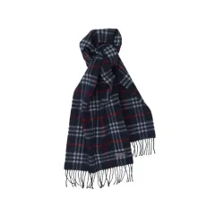 BURBERRY バーバリー ネイビー ラムウール ノヴァチェック CHECK マフラー