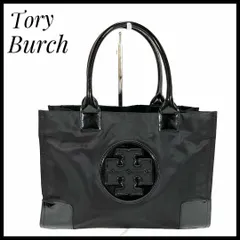 Tory Burch　トリーバーチ　トートバッグ　ハンドバッグ　ブラック　ロゴマーク バッグ　大容量　肩掛け　鞄　ナイロン　エナメル　大容量　通学　通勤　女性　レディース　シンプル　無地　エレガント