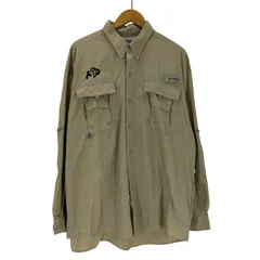 コロンビア Columbia PFG CU ロゴ 裏地メッシュ フィッシング シャツ メンズ import：XL 