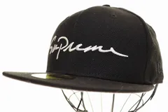 シュプリーム SUPREME 18AW CLASSIC SCRIPT NEW WRA CAP BLACK 7 1/4
