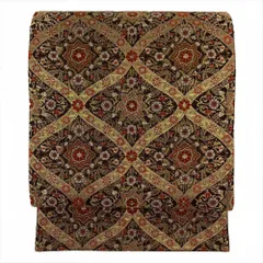 たんす屋 TANSU-YA リユース帯 帯 （中古）袋帯 茶 フォーマル セミフォーマル 六通 金糸 変わり格天井 華文 オリエンタル  7650002076812