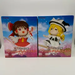 未開封　東方Project　２点セット　ゆっくり風　デフォルメフィギュア　博麗霊夢　霧雨魔理沙　プライズ　フィギュア　コナミ　（ME29-3129）