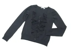 (K1216005)　NARACAMICIE　ナラカミーチェ　フリルニットカーディガン　セーター　黒　Ⅰ