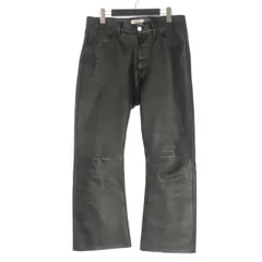 セリーヌ CELINE 23AW レザー フレアパンツ ラムレザー 50 黒 ブラック 2G489280のサムネイル