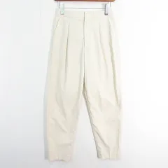 ユニクロ UNIQLO Theory 感動タック イージーパンツ S アイボリー kz13827