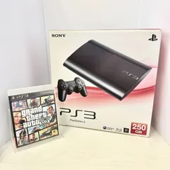 【初期化・動作確認済み✨】PS3 本体 CECH-4200B 250GB GTA5 ゲームソフト付き◇コントローラー AVケーブル 電源コード付き グランセフトオート すぐに遊べる