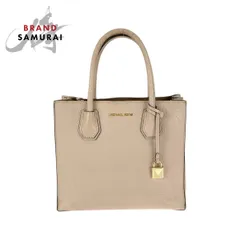 Michael Kors マイケルコース マーサー ベビーピンク ベージュ ゴールド金具 レザー 30F6GM9T2L ハンドバッグ トートバッグ 506527【中古】