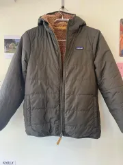 パタゴニア ダウン ジャケット ブラウン リバーシブル フリース