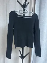 NICK&NICOLE ニック&ニコル スクエアネック ニット ブラック