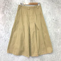 H&M エイチアンドエム ベルテッド プリーツ スカート ベージュ 34サイズ 〇◇