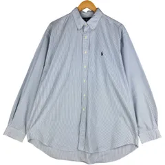 古着 ラルフローレン Ralph Lauren BLAKE ストライプ柄 長袖 ボタンダウンストライプシャツ メンズXL相当/eaa597799
