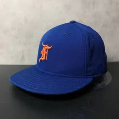GQ4328◇FOG ESSENTIALS / NEWERA：USA製 59FIFTY ベースボールキャップ◇59.6cm◇ブルー系 エッセンシャルズ ニューエラ METS