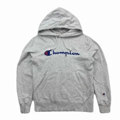 チャンピオン パーカー メンズ S グレー スウェット トレーナー 胸ロゴ 灰色 シンプル 定番