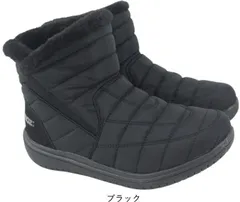 モズ moz スノーブーツ レディース 滑らない 防寒 撥水 ブーツ ショート あたたかい ショートブーツ ファー ボア もこもこ 軽量 軽い 歩きやすい armoz2458 ブラック