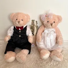 ウェディングベア　2体セット　ウェイトベア　体重ベア　メモリアルベア　結婚式　結婚祝い　ブライダル　入籍祝い　結婚プレゼント　誕生日　出産祝い　結婚記念日　クマぬいぐるみ　テディベア　ウェディングドレス　ウェルカムベア　クリスマスプレゼント