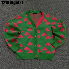 roan jane クローバ パータン グリーン カーディガン ジュニア