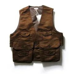 【新品】 ENGINEERED GARMENTS × JOURNAL STANDARD ／ エンジニアドガーメンツ × ジャーナルスタンダード　Fowl Vest フェイクスエード ベスト アメリカ製 ハンティングベスト ブラウン ｜ 春 秋冬