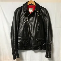 【城東75-016/併売】Lewis Leathers ライトニング ダブルライダースジャケット ブラック