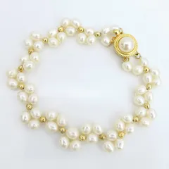 ◆パールブレスレット 6月誕生石 【ブレスレット/バングル/アンクル/アクセサリー】 ブランド【中古】 