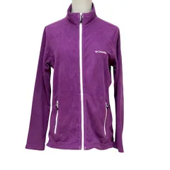 古着 コロンビア Columbia フリースジャケット クリーニング済み パープル レディース Lサイズ