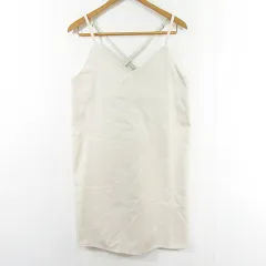 アースミュージック&エコロジー EARTH MUSIC & ECOLOGY キャミソール ワンピース 膝下丈 綿 F ライトベージュ kz11549