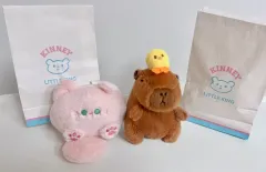 ピンク 猫 カピバラ ひよこ ぬいぐるみ キーホルダー