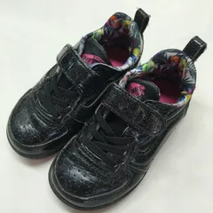 送料込み★VANS バンズ　ヴァンズ★スニーカー　女の子靴　キッズ★16.0 p★ラメ付きブラック#50523s371