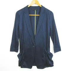 アンタイトル UNTITLED テーラード ジャケット リヨセル 綿 2 ネイビー kz11684