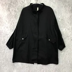 JUNOAH ジュノア スタンド カラー モッズ コート ブラック Mサイズ 〇◇