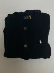 ポロ ラルフ ローレン xs レディース ウールニット カーディガン (ブラック)
