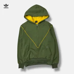80s adidas CLUB ジップアップフーディー y2k カーキ M