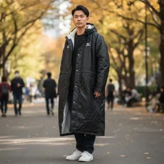 MIZUNO ミズノ ベンチコート スポーツ観戦 防寒着 ロング丈 ボア 保温性 L ブラック 黒 ナイロン ポリエステル